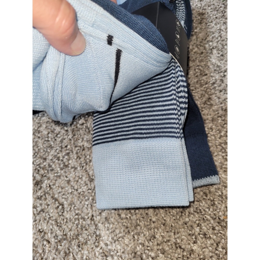 4-Pairs Bonobos Mens Size 6-12 Cotton Crew Blue SocksBusiness Casual Workwear - Picture 10 of 10